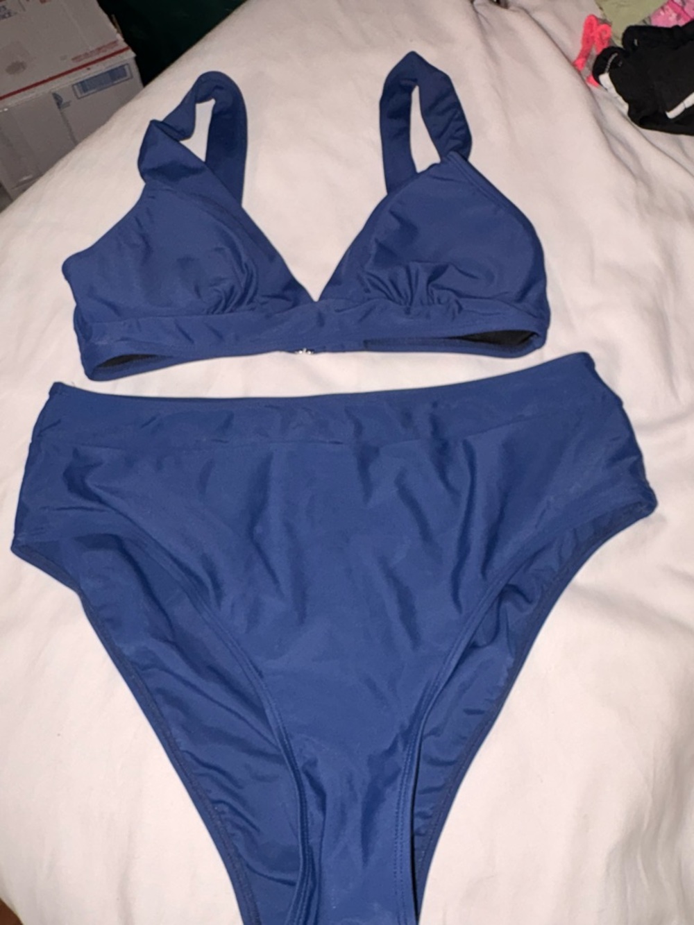 NFS-SOLD-VEGAS_POSH 
Women's Blue High-Waist Bikini Set
